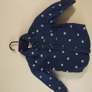Carter's Navy Blue Kids Shirt with Pattern